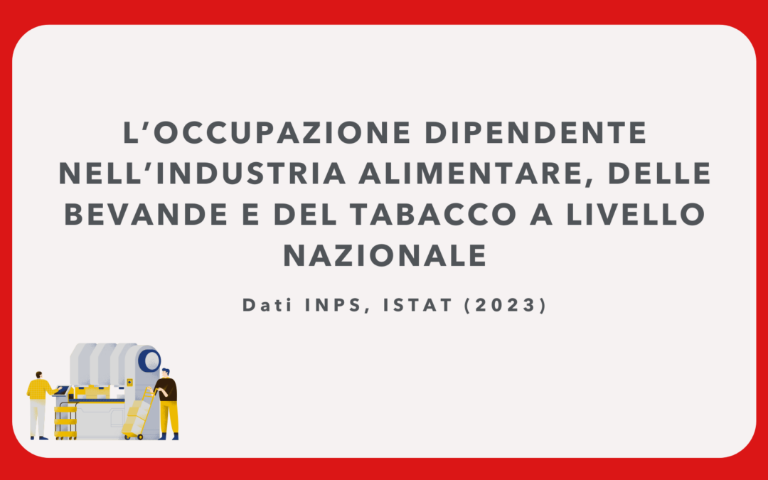 L’occupazione dipendente nell’industria alimentare, delle bevande e del tabacco a livello Nazionale (2024)